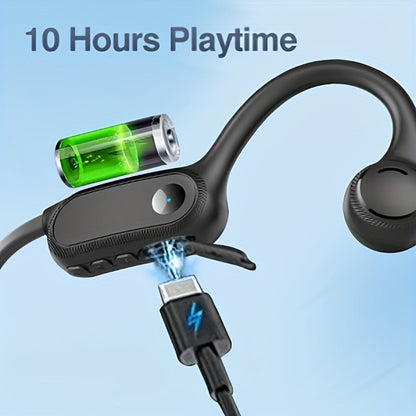 Sport Open Ear Headphones Wireless Bluetooth with Noise-Canceling Mic – Air Conduction Running Headphones 10H Playtime Open-Ear Stereo Headset for Workout Cycling Gym Outdoor Sports