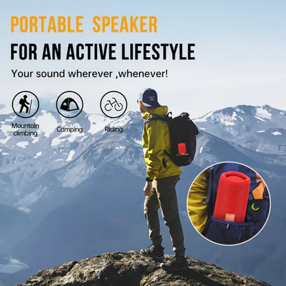 TG365 Portable Bluetooth Speaker with LED Light – TWS Stereo, Built-In Mic, FM Radio, TF Card, USB, AUX, Hands-Free Calling, Shock-Resistant Outdoor Wireless Speaker Gift