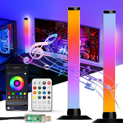 TV Backlight LED Strip 2 Pack RGB IC 16 Million Colors Music Sync App Control - 8 Dynamic Modes USB Powered No Hub Required for Gaming PC Laptop Desktop Monitor Bias Lighting Bedroom Decor