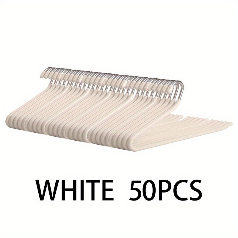 Open-Leg Pants Hangers in Black or White with 10-, 20-, 30- or 50-Piece Checkout Packs for Closets