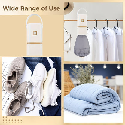 Travel Clothes Dryer with Fold-Out Fabric Bag, One-Piece Checkout Configuration and Hanging Strap