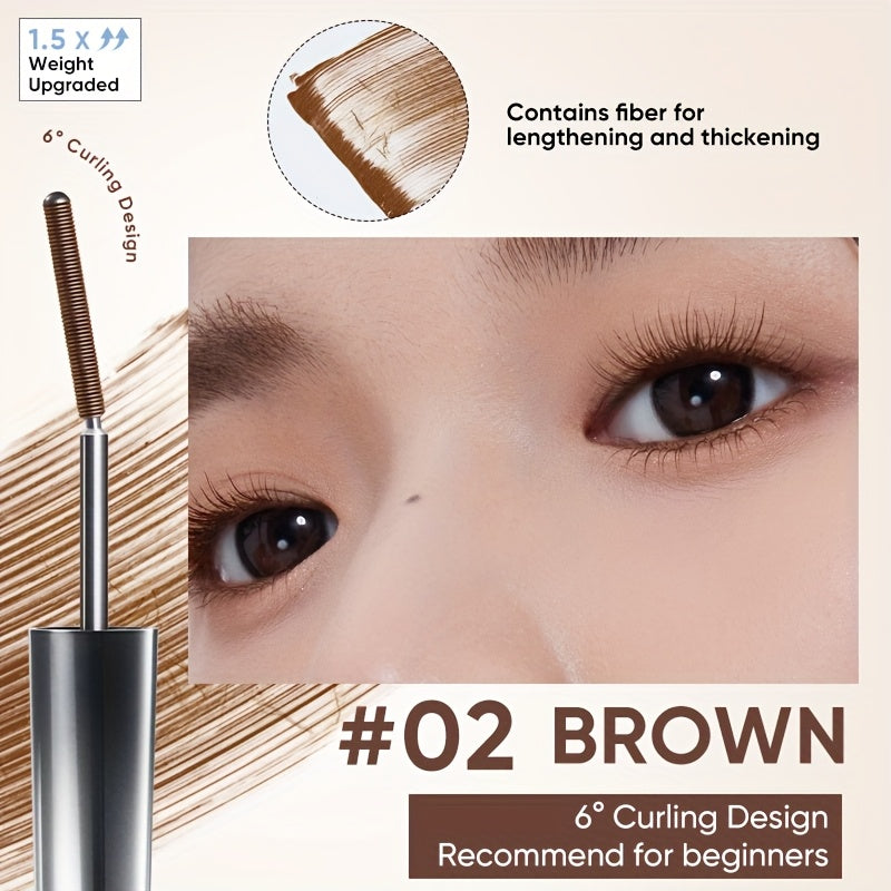 JUDYDOLL Mascara in Black or Brown with Curling or Precision Metal Applicator Designs and Slim Gray Tubes