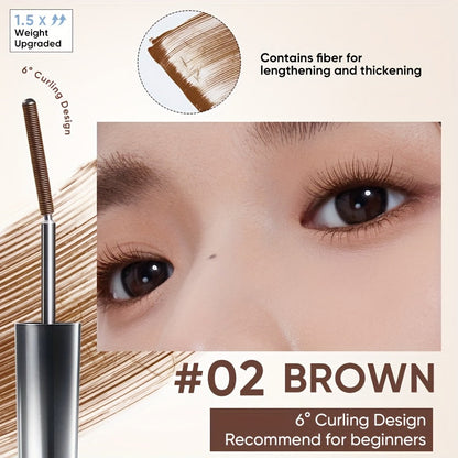 JUDYDOLL Mascara in Black or Brown with Curling or Precision Metal Applicator Designs and Slim Gray Tubes