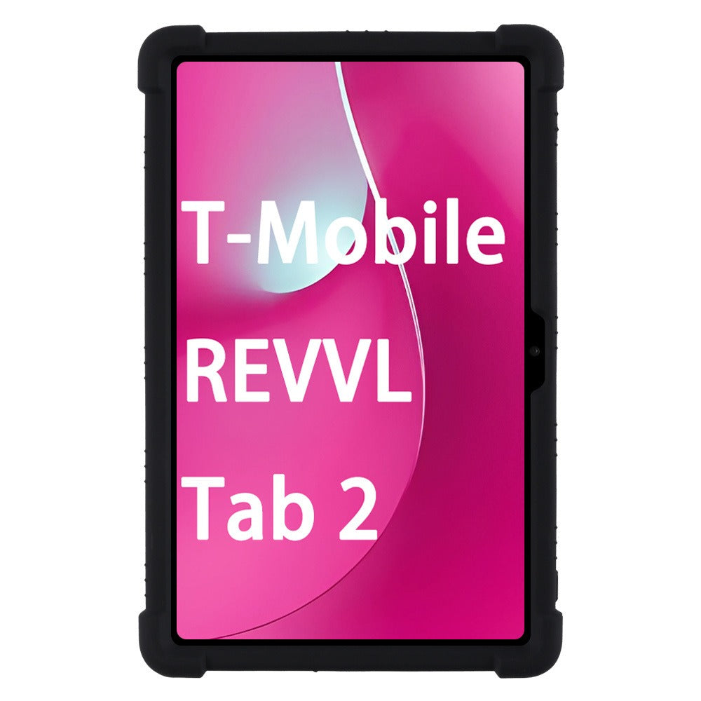 T-Mobile Revvl Tab 2 10.1-Inch Soft TPU-Labeled Tablet Case with Kickstand in Black, Blue or Rose Red