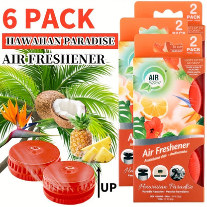 Six-Piece Solid Air Freshener Set with Vented Containers and Six Scent Combination Checkout Options