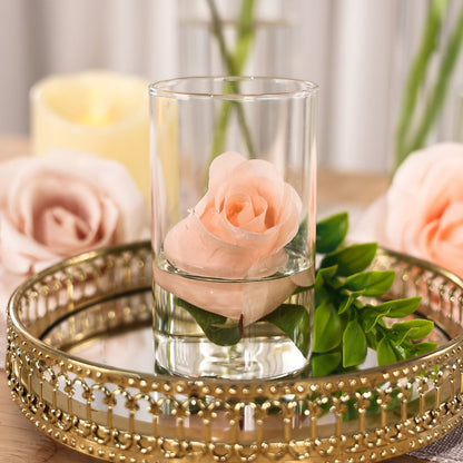 Clear Glass Cylinder Vase Set with 4-, 8- and 12-Inch Heights in 18- or 36-Piece Options for Table Displays