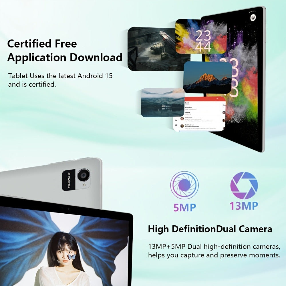 Android Tablet CRELANDER W30 with Android 15, 128GB Internal Storage and Keyboard Mouse Stylus Bundle