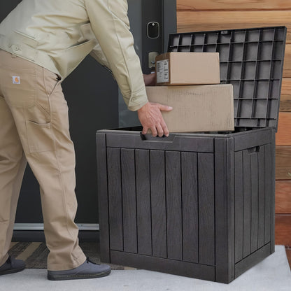 Deck Box Resin Heavy Duty 230LB Lockable | Patio Garden Pool Garage