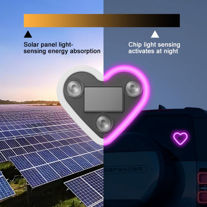 Car Interior Neon Heart Lights Solar USB Rechargeable 5 Lighting Modes Vibration-Sensing Auto On/Off Dashboard Decoration for Cars Trucks SUVs, 2pcs Set Iridescent Pink Blue Red Ice Blue Gift