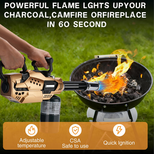 Cooking Torch Butane Blow Torch with Adjustable Flame & Detachable Design, Kitchen Culinary Torch for Creme Brulee
