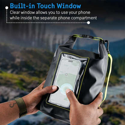 Dry Bag Set 3-Piece Roll Top Backpack with Phone Pouch & Dry Sack - Kayaking with the Listed Color, Size or Set Options for Everyday Carry