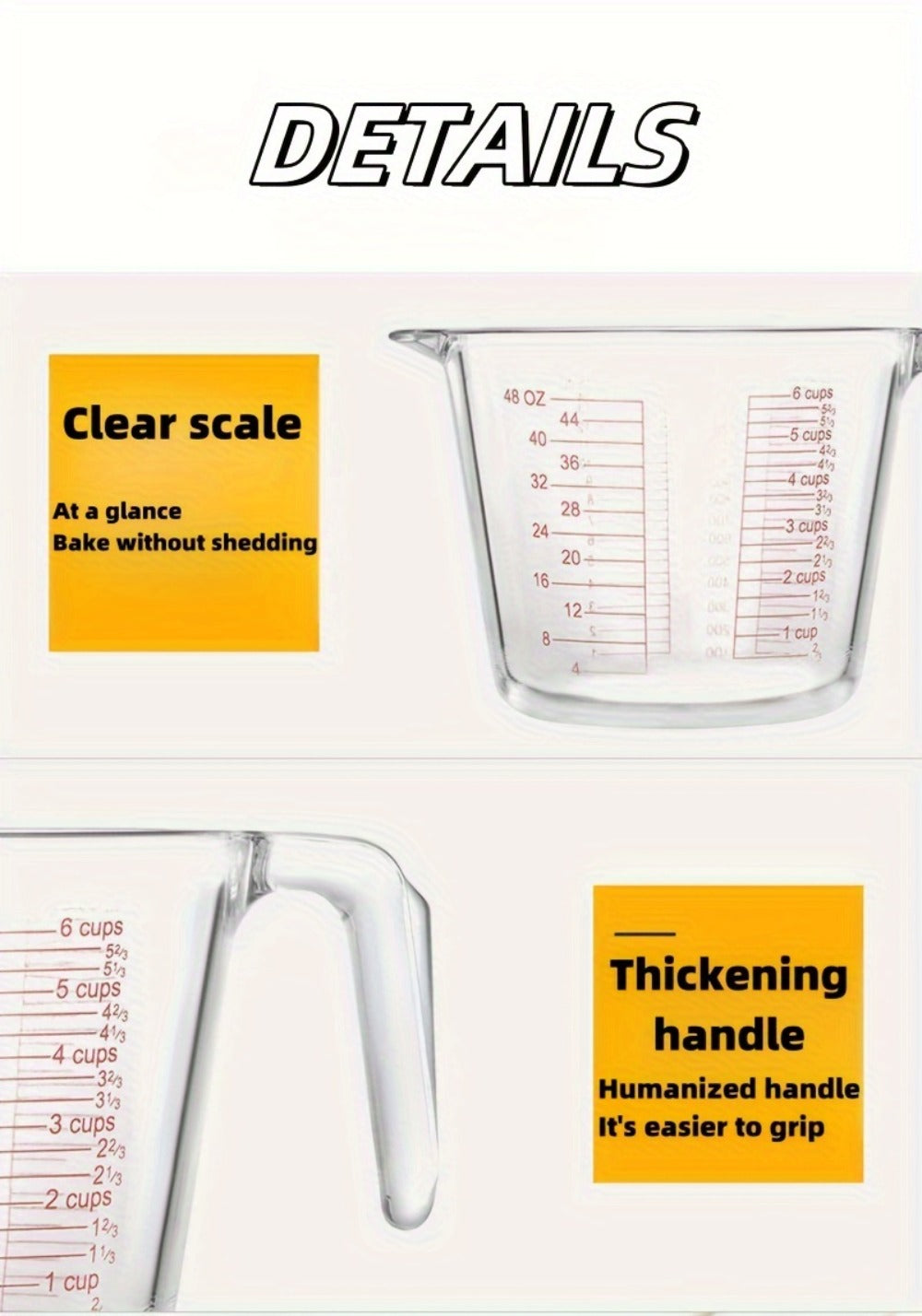 Clear Glass Measuring Cup Bundle with Four- or Nine-Piece Options, Pour Spouts, Handles and Baking Accessories