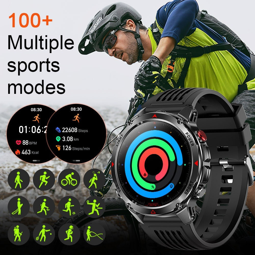 Smart Watch 1.46-Inch Round GPS Display with 3ATM Rating, Wireless Calling and Eight Strap Styles