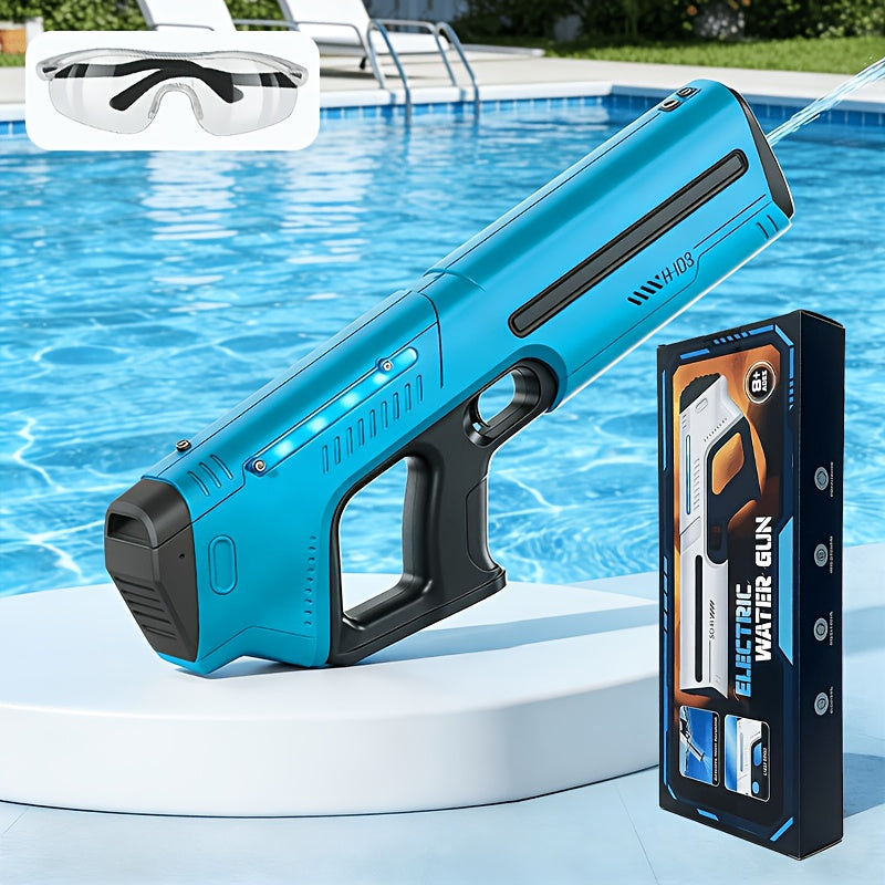 Electric Pulse-Light Water Blaster Bundle with Hard Case, Pictured Goggles and Three Color Choices