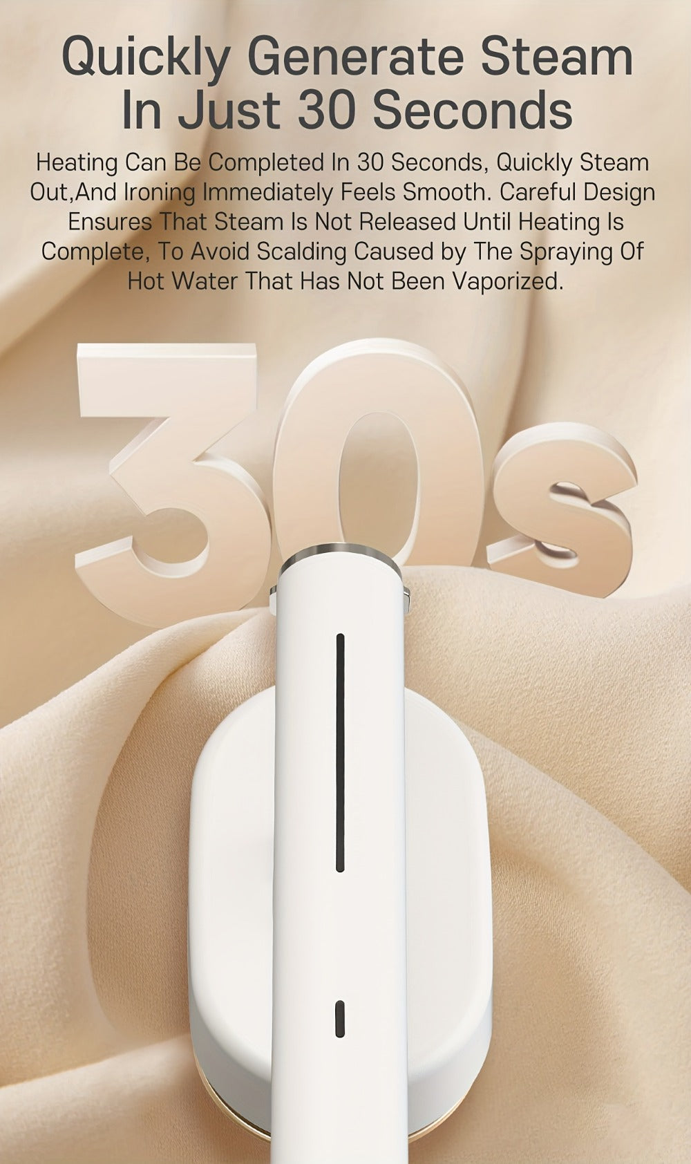 Handheld 1200W Steam Iron with 90-Degree Rotating Head in White or Aurora Purple, Plus Pictured Accessories