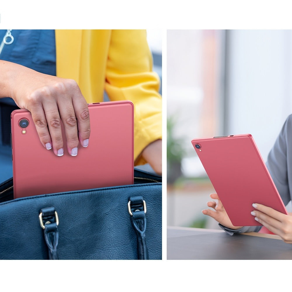10 Inch Android 14 Tablet, 4GB RAM 32GB ROM 1TB Expandable Storage, WiFi 6 6000mAh Long Battery, 1280x800 IPS HD Touchscreen Dual Camera Quad-Core, Portable Tablet for Kids Adults Students Home School Travel – Pink Blue Purple