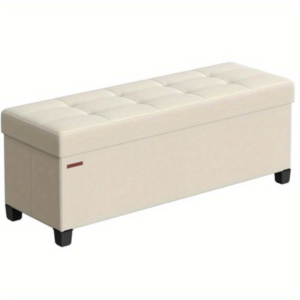 43-Inch Foldable Storage Ottoman for Living Room and Entryway detail image - detail view 5