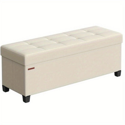 43-Inch Foldable Storage Ottoman for Living Room and Entryway detail image - detail view 5