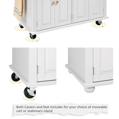 43-Inch Rolling Kitchen Island Cart with Rolling Wheels for Organized Everyday Storage detail image - detail view 6