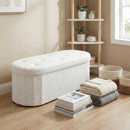Storage Ottoman shown in the White, 43inch option