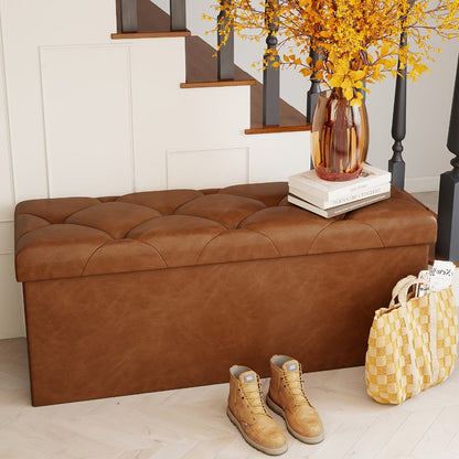43-Inch Storage Ottoman with Hidden Storage and Footrest for Living Room detail image - detail view 15