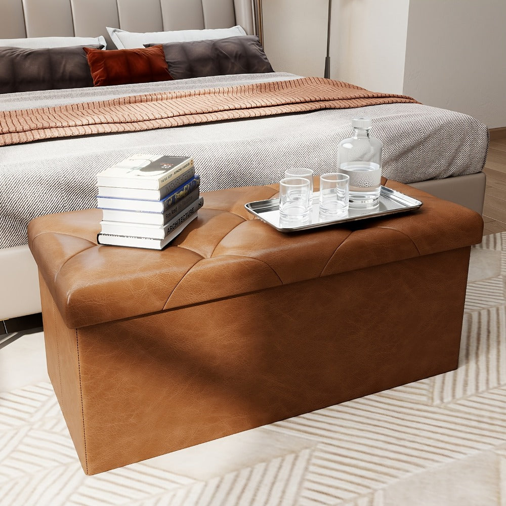 43-Inch Storage Ottoman with Hidden Storage and Footrest for Living Room detail image - detail view 16