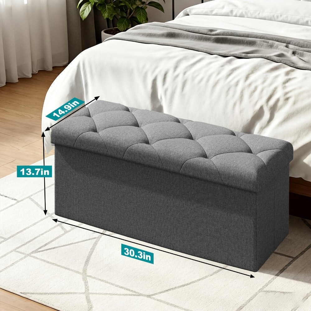 43-Inch Storage Ottoman with Hidden Storage and Footrest for Living Room detail image - detail view 3