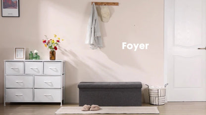 43-Inch Upholstered Ottoman Bench with Hidden Storage and Lift-Top Storage detail image - detail view 12