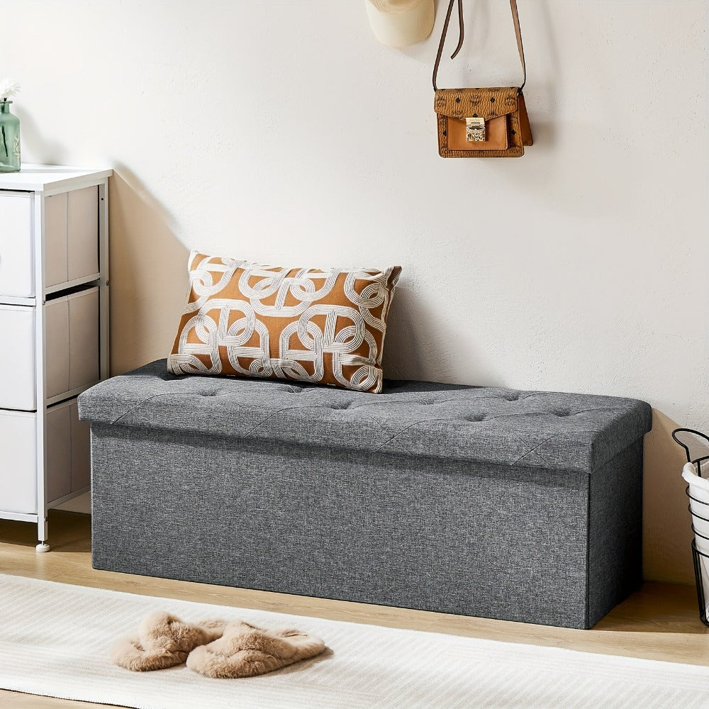 43-Inch Upholstered Ottoman Bench with Hidden Storage and Lift-Top Storage detail image