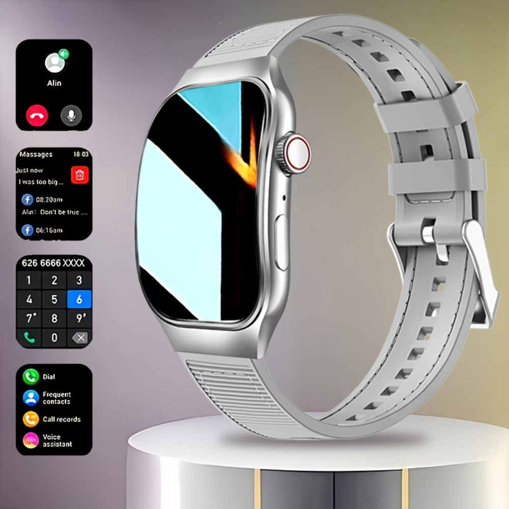 Smartwatch 2.01 Inch Curved Screen with Mini Games, Voice Assistant and 100+ Sport Modes in Three Colors