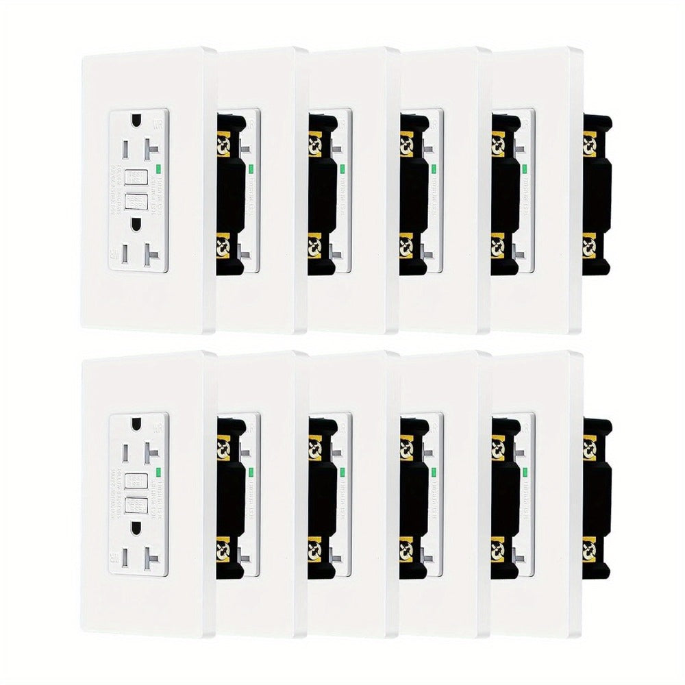 GFCI Outlet 20 Amp Tamper Resistant WR Weather Resistant with Wall Plate ETL Listed for Home Cooking, Dining and Outdoor Meals
