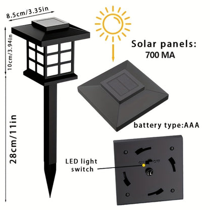 Solar Garden Lights Pathway Stakes in 6/12/24-Piece Sets with Warm, Cool or Multicolor Options