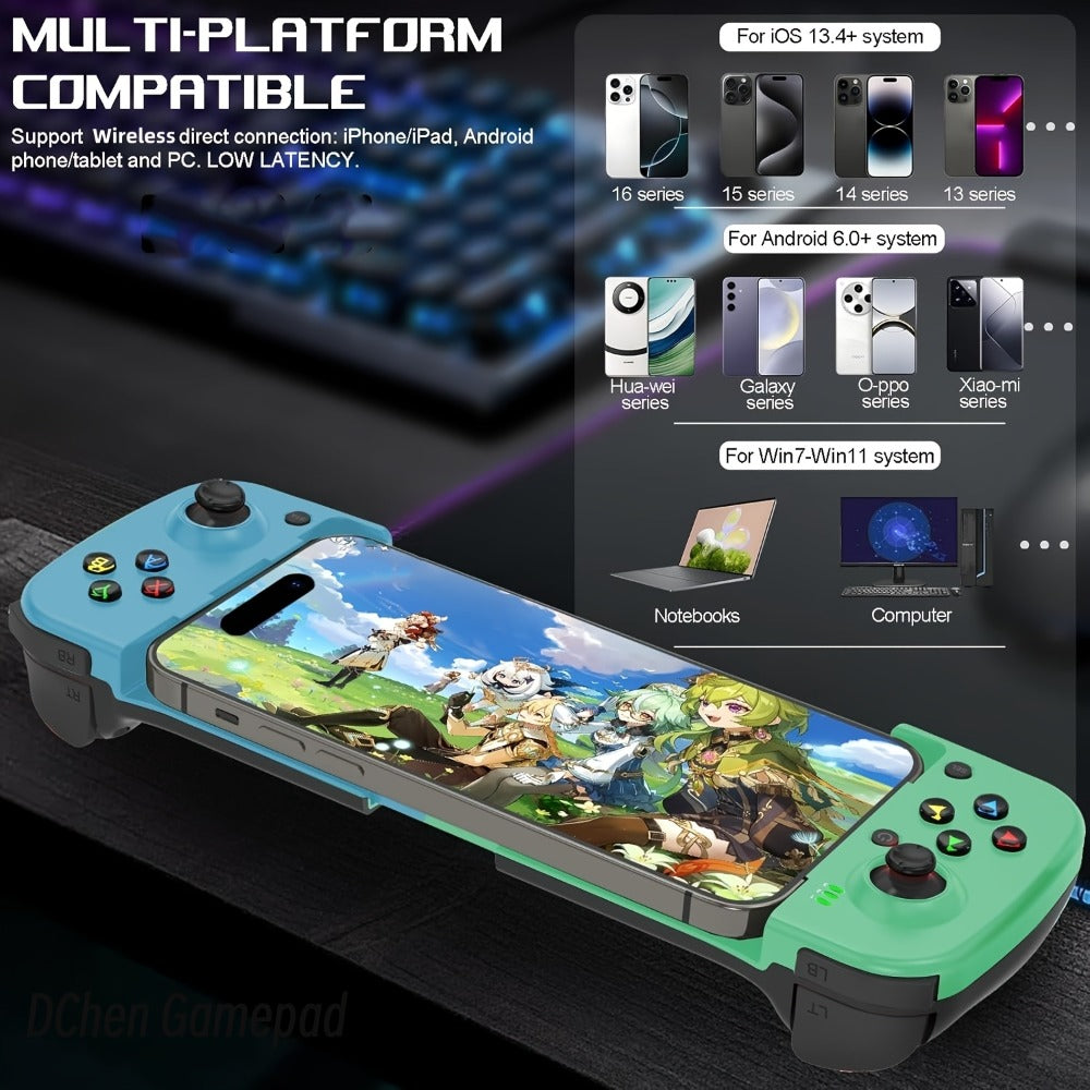 Bluetooth Wireless Gamepad Controller for iPhone Android PC Tablet Steam Deck – Rechargeable, Ergonomic Design, Multiple Colors, Compatible with PUBG COD Mobile Genshin Impact