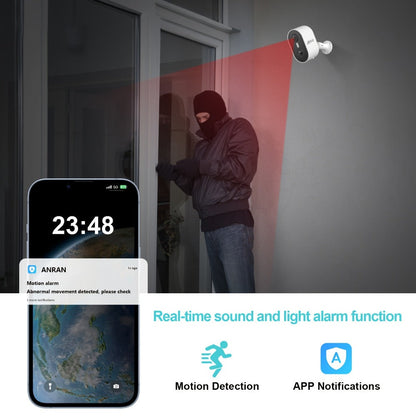 3MP Driveway Outdoor Security Camera with PIR Human Detection, AI Motion Alert, Full Color Night Vision