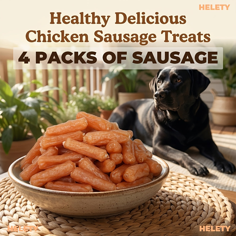 Dog Treats Duck Jerky, Chicken Pieces and Beef Sausage Assortment with Four Retained Flavor Options