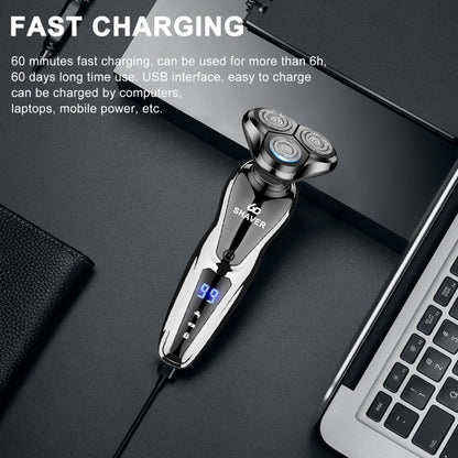 Cordless Foil Electric Shaver for Men 3D Floating Head LED Display Rechargeable Wet Dry Razor Close Shave Beard Trimmer Valentine's Day Gift