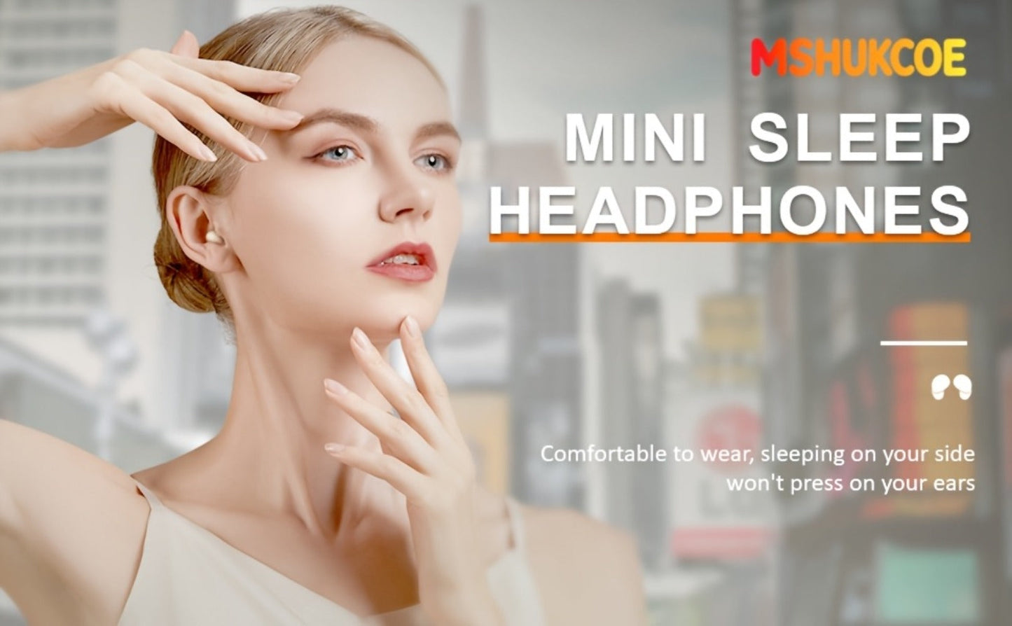 Wireless Earbuds MSHUKCOE Ultra-Thin Sleep and Game Modes with Low Latency and Dual Noise Reduction