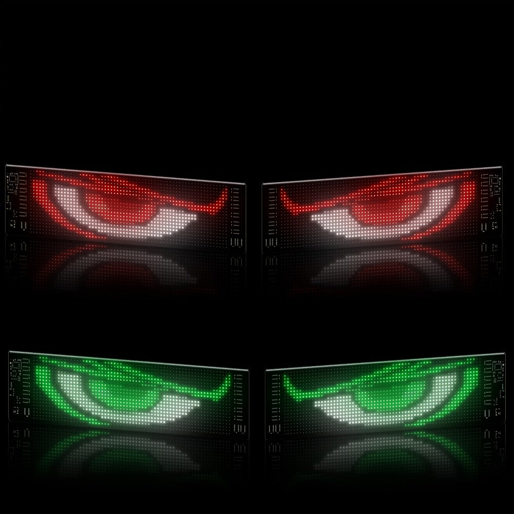 Devil Eye LED Headlight Panels 2 Pack Flexible RGB Matrix App & Remote Control - USB 5V for an Everyday Personal Care Routine