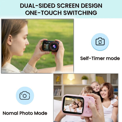 Vintage CCD Digital Camera 72MP 2.5K Vlogging Camera 16X Zoom Auto Focus Dual Screen 32GB Card Retro Compact Camera for Teens Beginners Travel Photography Gift for Girls Boys