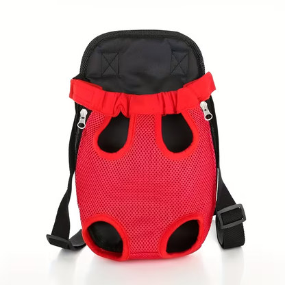 Dog Front Chest Carrier Backpack | Pet Carrying Bag for Small Dogs & Cats, Hands-Free Travel Hiking Cycling Outdoor Bag with Adjustable Straps, Breathable Mesh, Multi-Color & Multi-Size Options