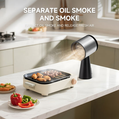 Desktop Range Hood 3-Speed Turbo Ventilation No Installation Required - AMZCHEF Portable for Home Cooking, Dining and Outdoor Meals