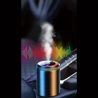 Car Aromatherapy Diffuser with Dynamic Light Show & Starry Sky Mode – Adjustable Scent Intensity, USB Rechargeable, Eliminates Odors, Gardenia, Lavender, Marine & Cologne Scents