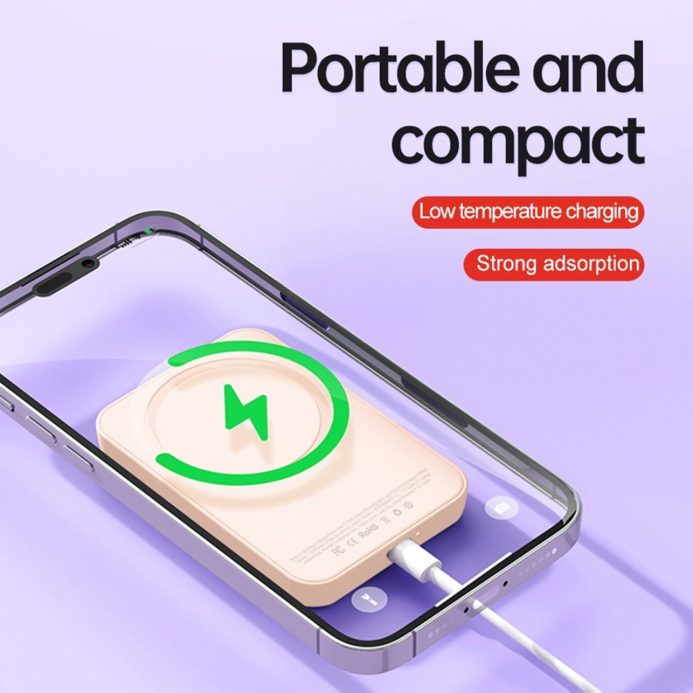 Magnetic Power Bank 5000mAh Mini Wireless Charging PD & QC 3.0 Fast Charge Colorful Portable Charger for iPhone 17 16 15 14 13 MagSafe Compatible