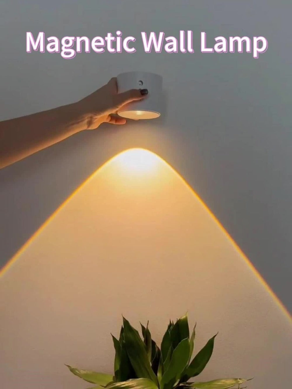 Magnetic LED Wall Sconce with 360-Degree Rotation, Three Color Temperatures and One or Two-Light Options