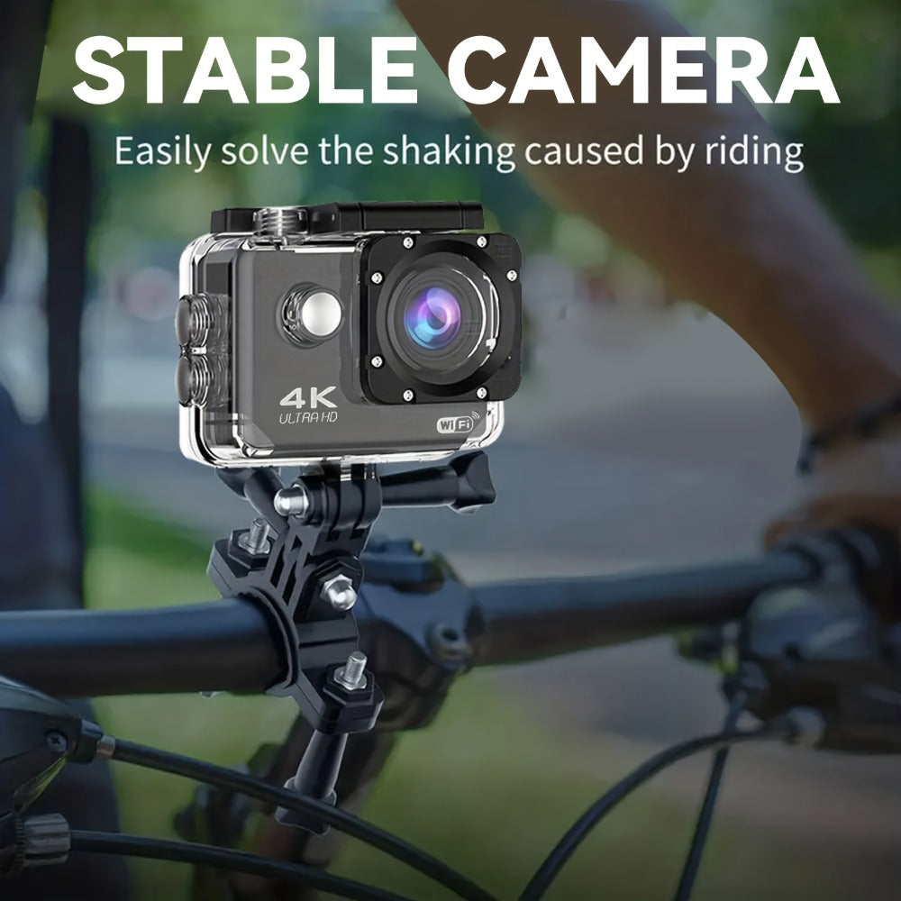 Sports Action Camera with 32GB Card, Helmet Mount Kit, 2-Inch Screen, WiFi and Remote-Control Accessories