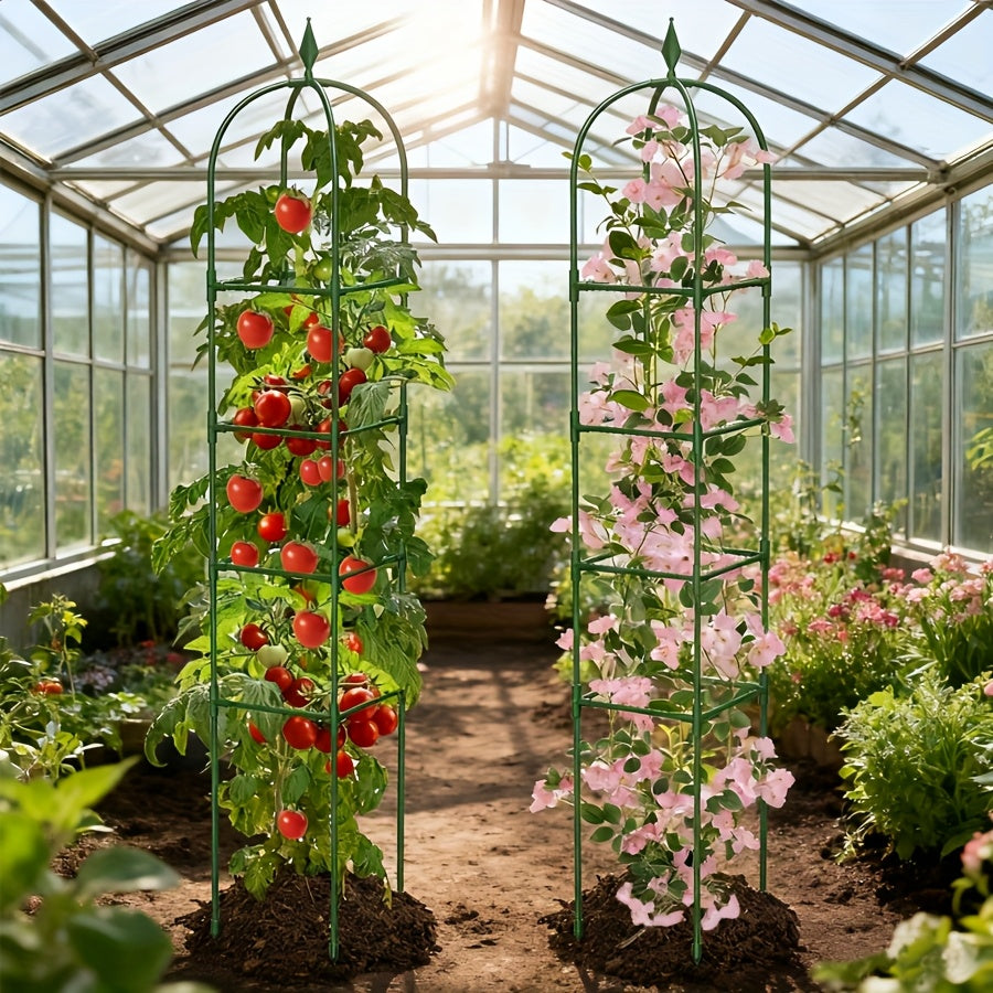 Plant Trellis 2 Pack 6ft Adjustable Rustproof Climbing Support Cage