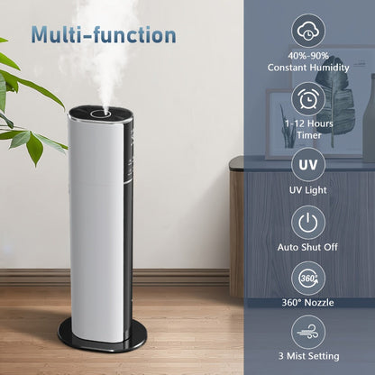 Humidifier 9L Top-Fill Cool Mist Tower with Smart Humidity Control, Sleep Mode and 600-Square-Foot Listing