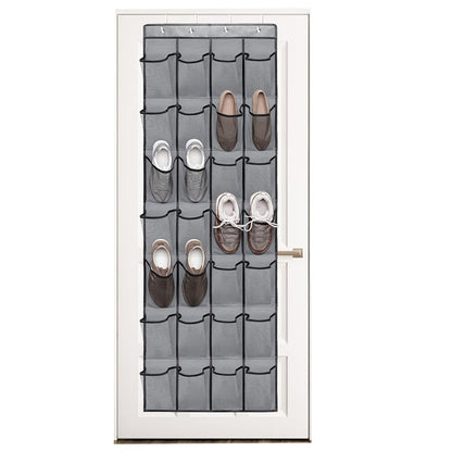 Over Door Shoe Storage Organizer with 28, 35 or 40 Mesh Compartments and Included Hooks for Home Organization
