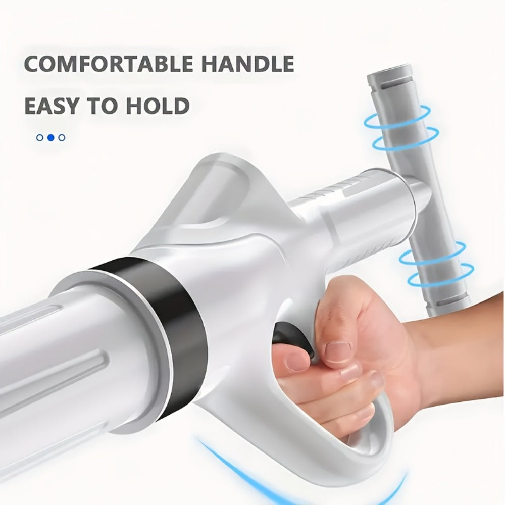 Drainage Spray Gun with Adjustable Pressure - Air Plunger Tool for Unclogging Toilets Sinks & Floor Drains