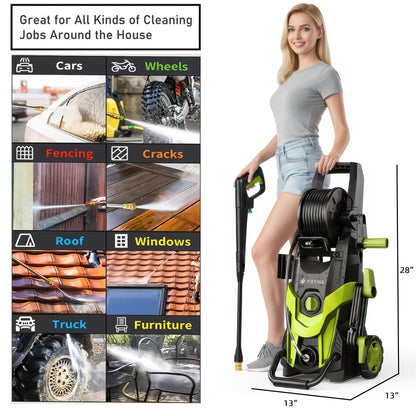 Electric Pressure Washer High PSI | Car Patio Fence Home Foam Cannon